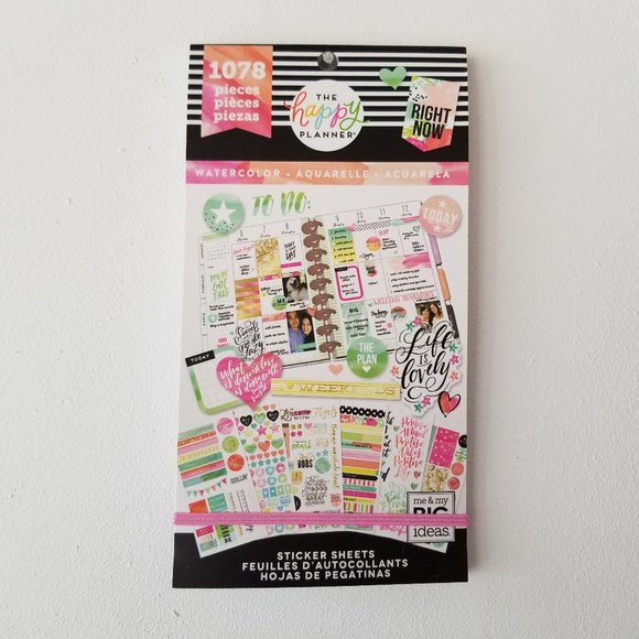 The Happy Planner Other - 🟤 The Happy Planner "Watercolor" Stickers 3 x $40